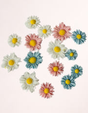 15 x Floricele colorate - Set Figurine Tort