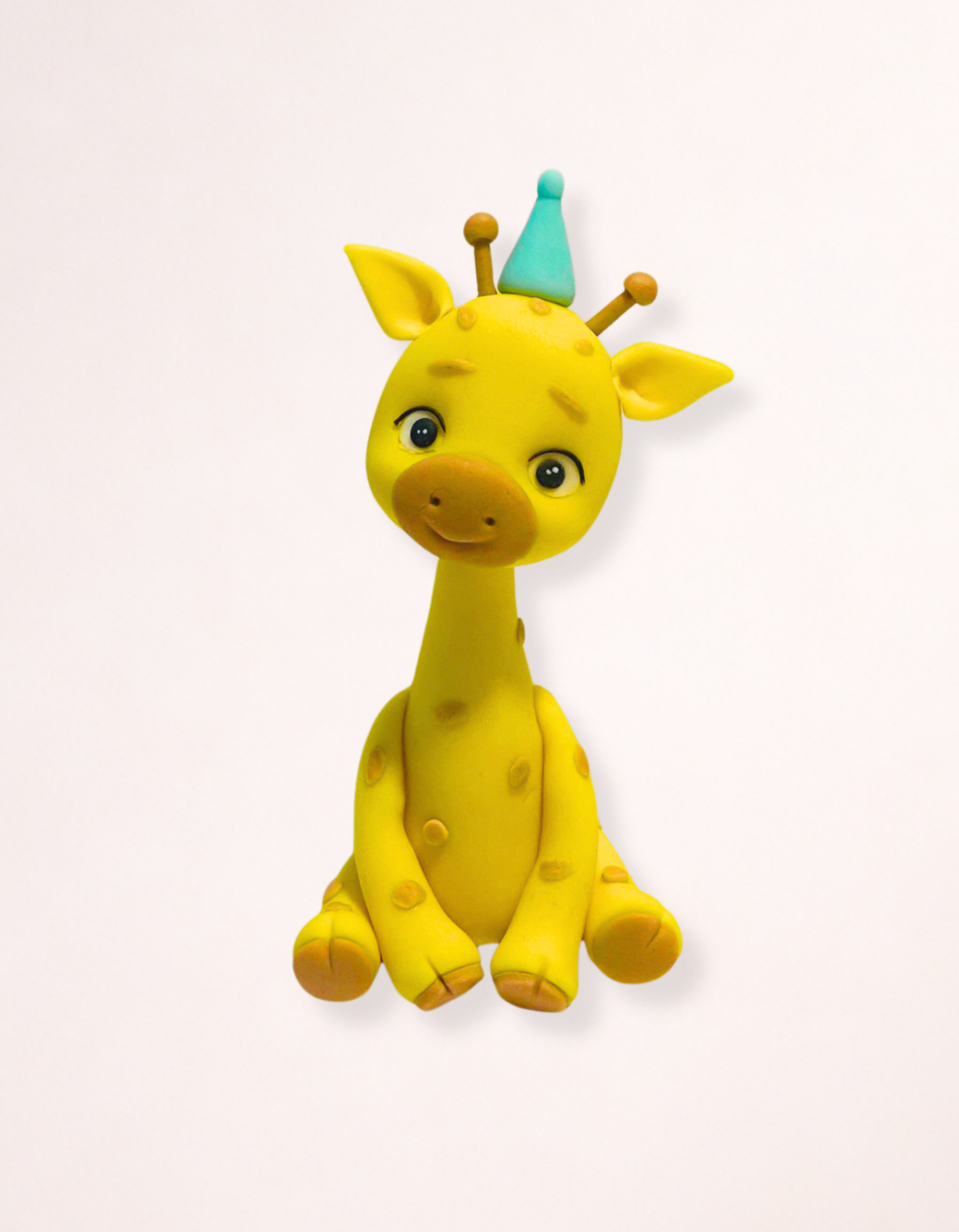 Figurina pentru tort din pasta de zahar in forma de Girafa