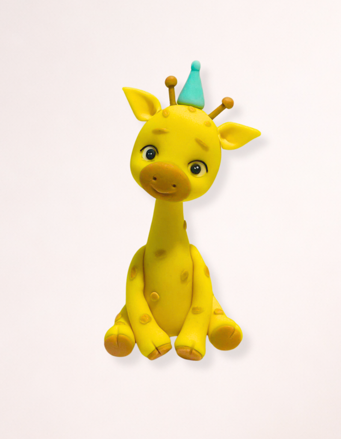 Figurina pentru tort din pasta de zahar in forma de Girafa