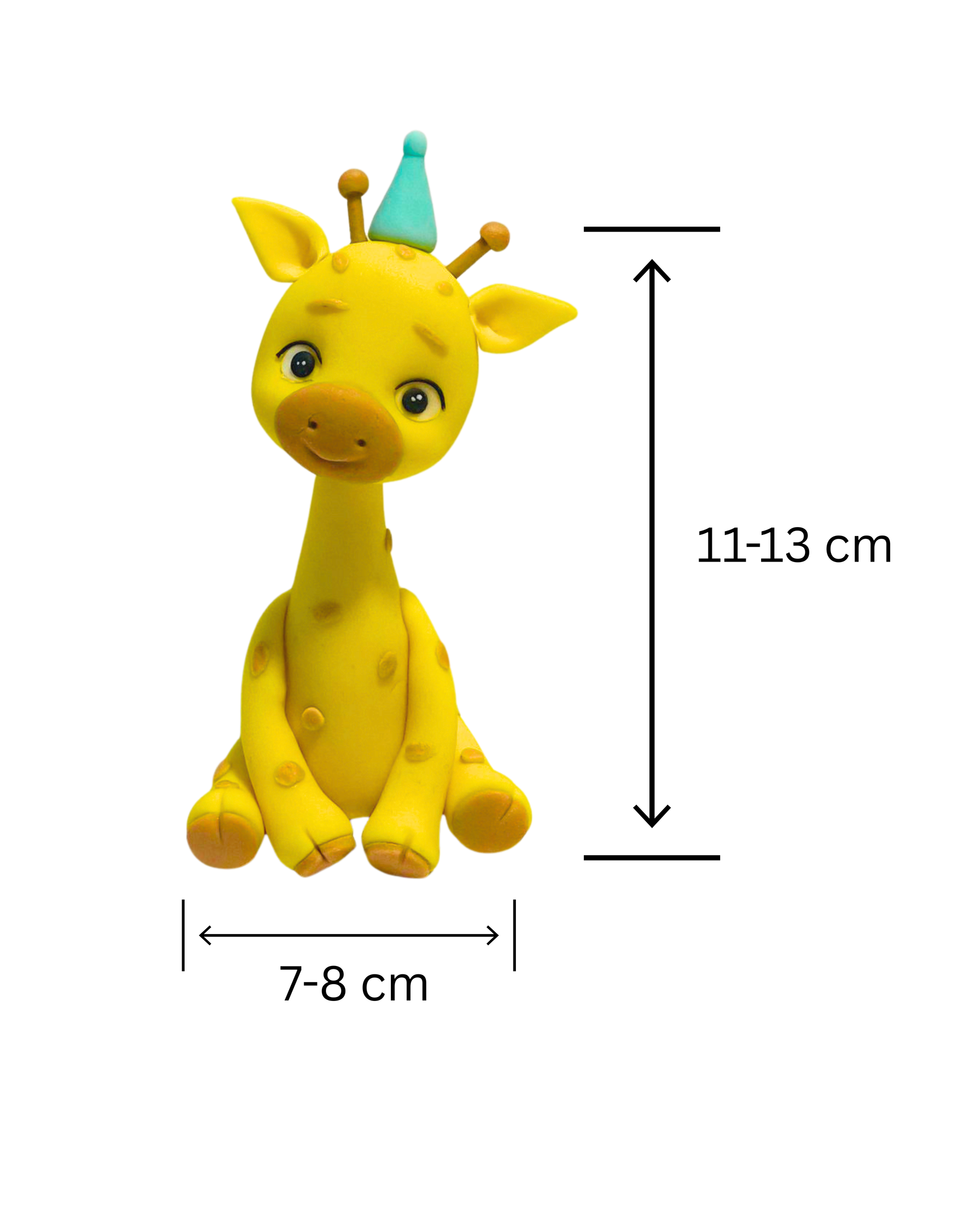 Figurina pentru tort din pasta de zahar in forma de Girafa