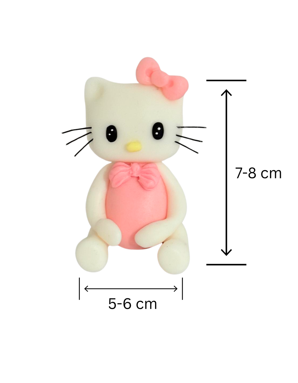 Figurina pentru tort din pasta de zahar in forma de Hello Kitty