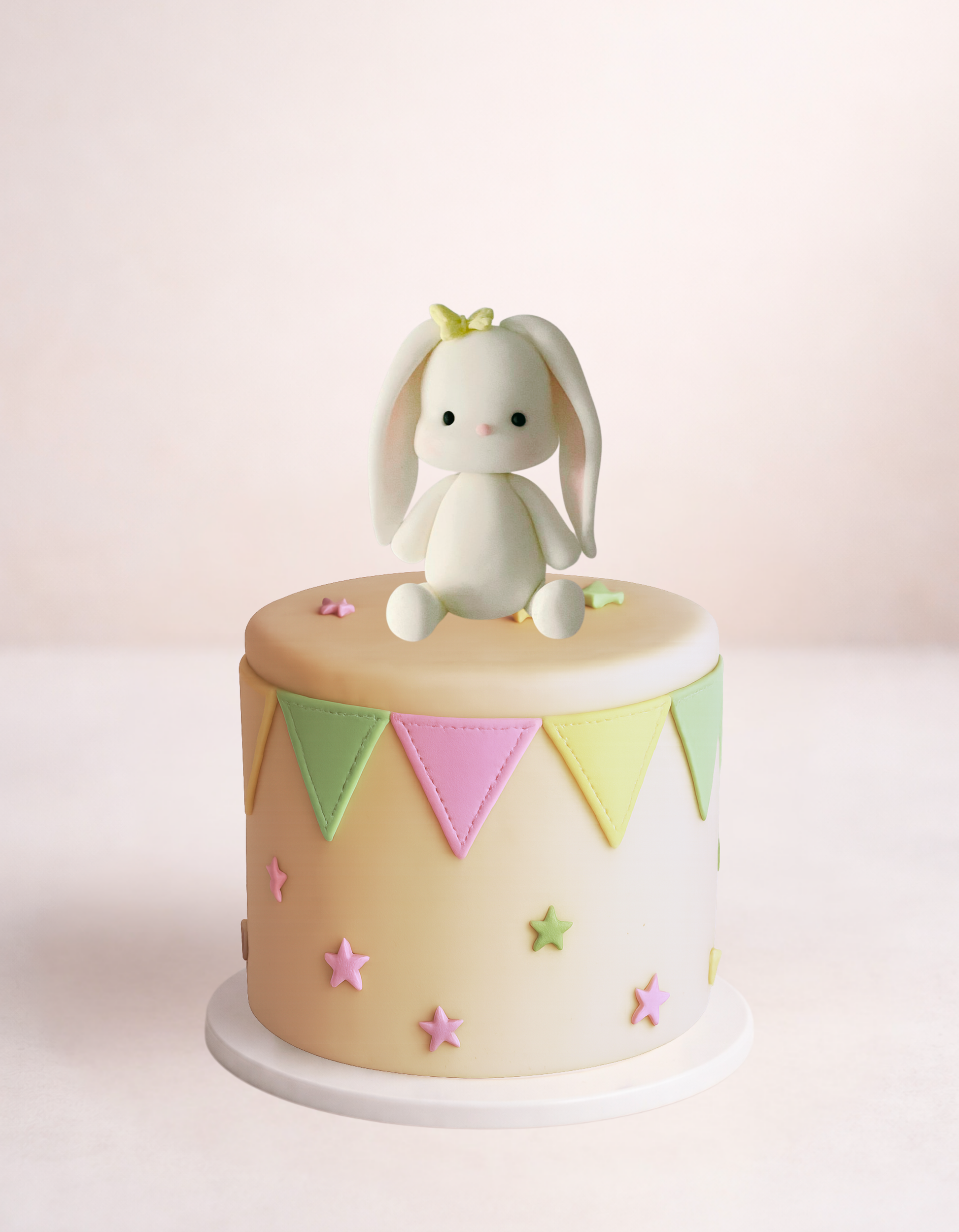 Figurina pentru tort din pasta de zahar in forma de Iepuras de Paste