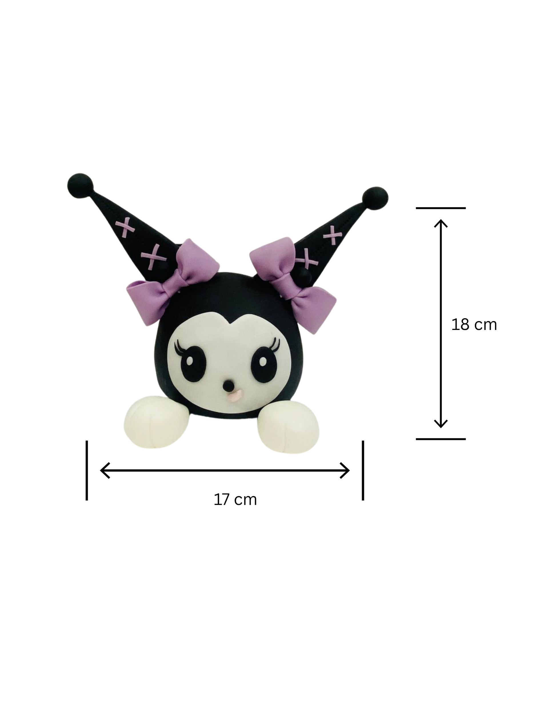 Figurina pentru tort din pasta de zahar in forma de Kuromi