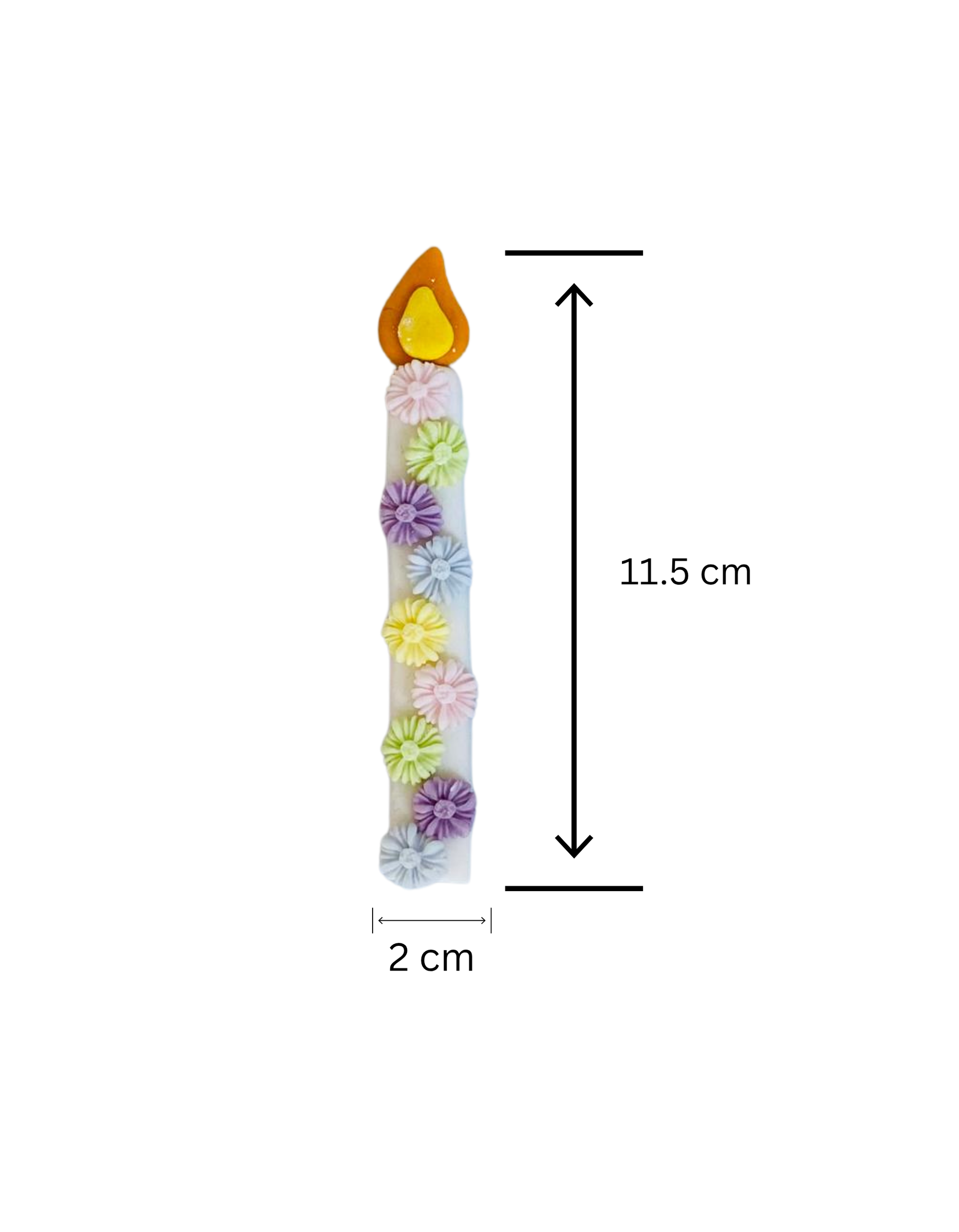 Set figurine tort din pasta de zahar in forma de lumanari pentru tort