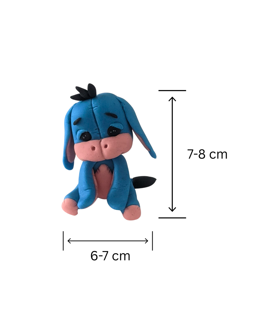 Figurina pentru tort din pasta de zahar in forma de Magarusul Eeyore