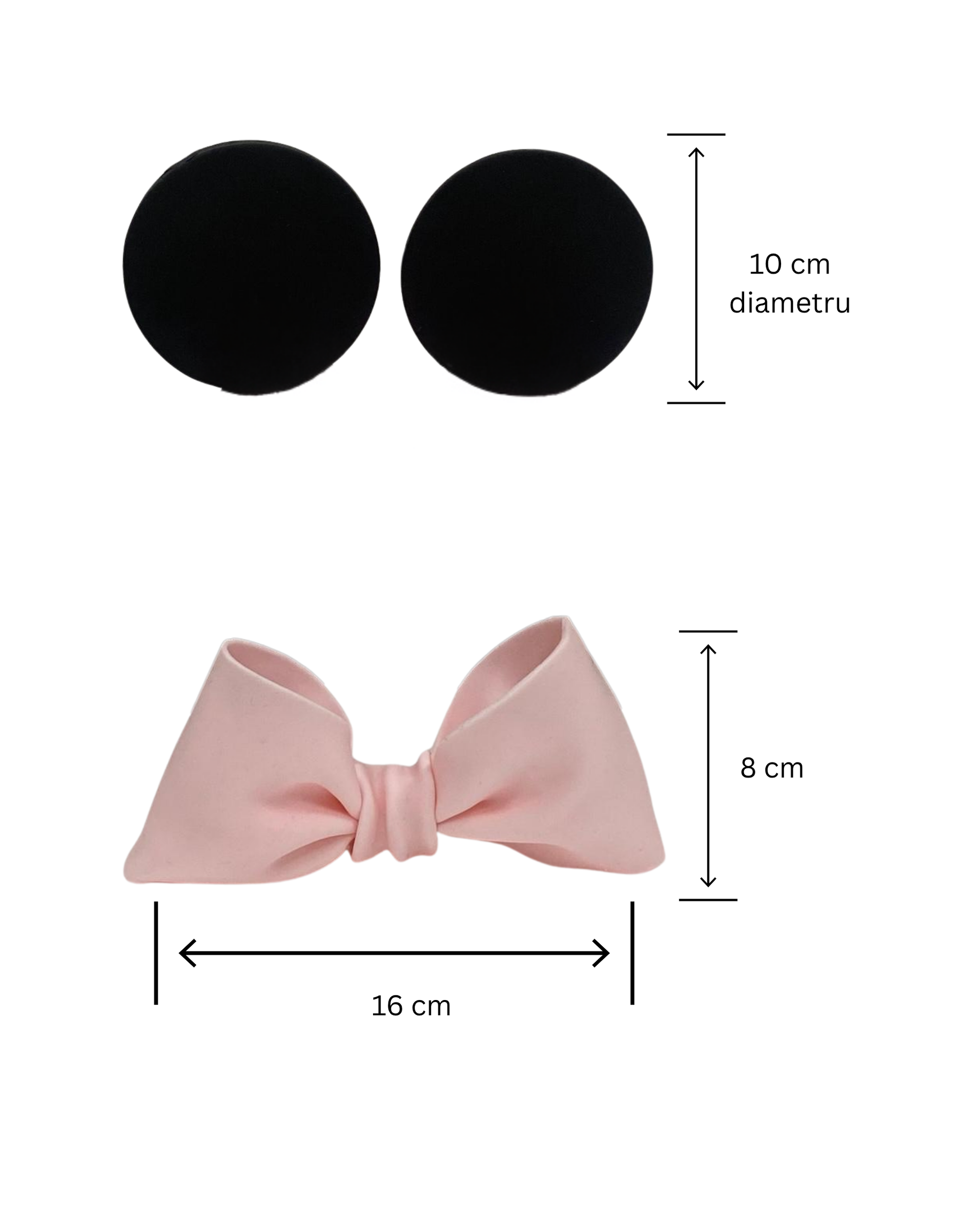 Figurina pentru tort din pasta de zahar in forma de Minnie Mouse