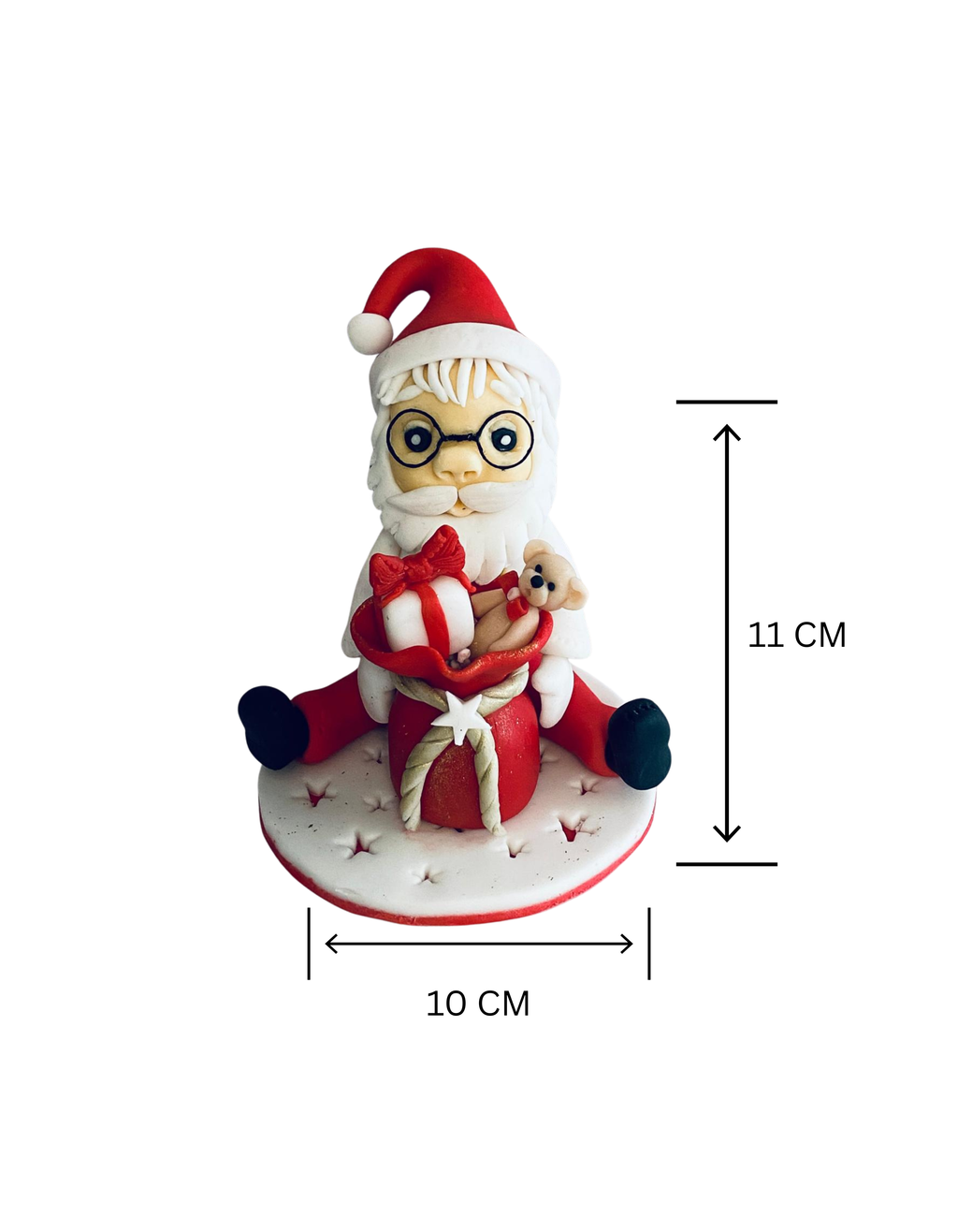 Figurina pentru tort in forma de mos Craciun