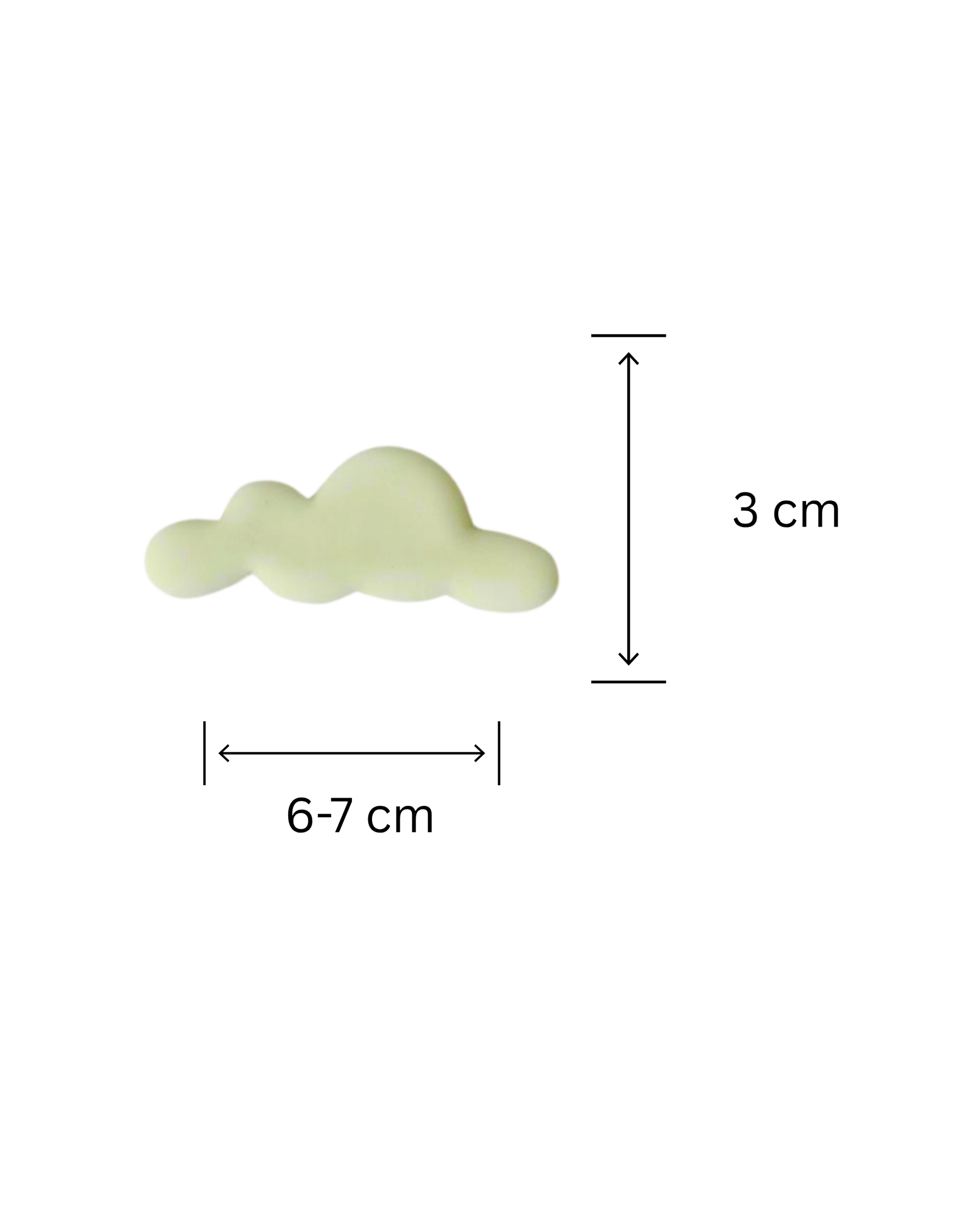 Figurina pentru tort din pasta de zahar in forma de norisori