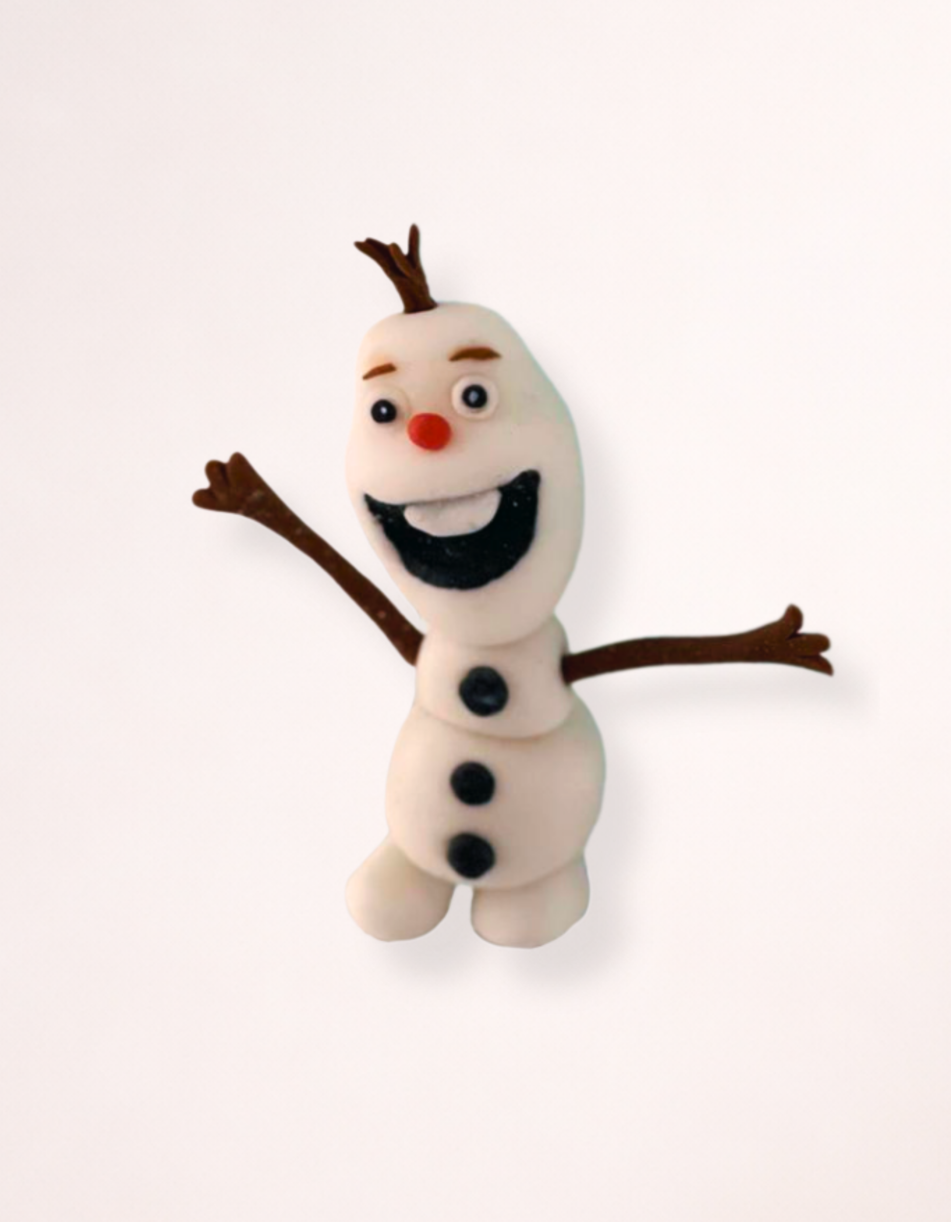 Figurina pentru tort in forma de Olaf din pasta de zahar