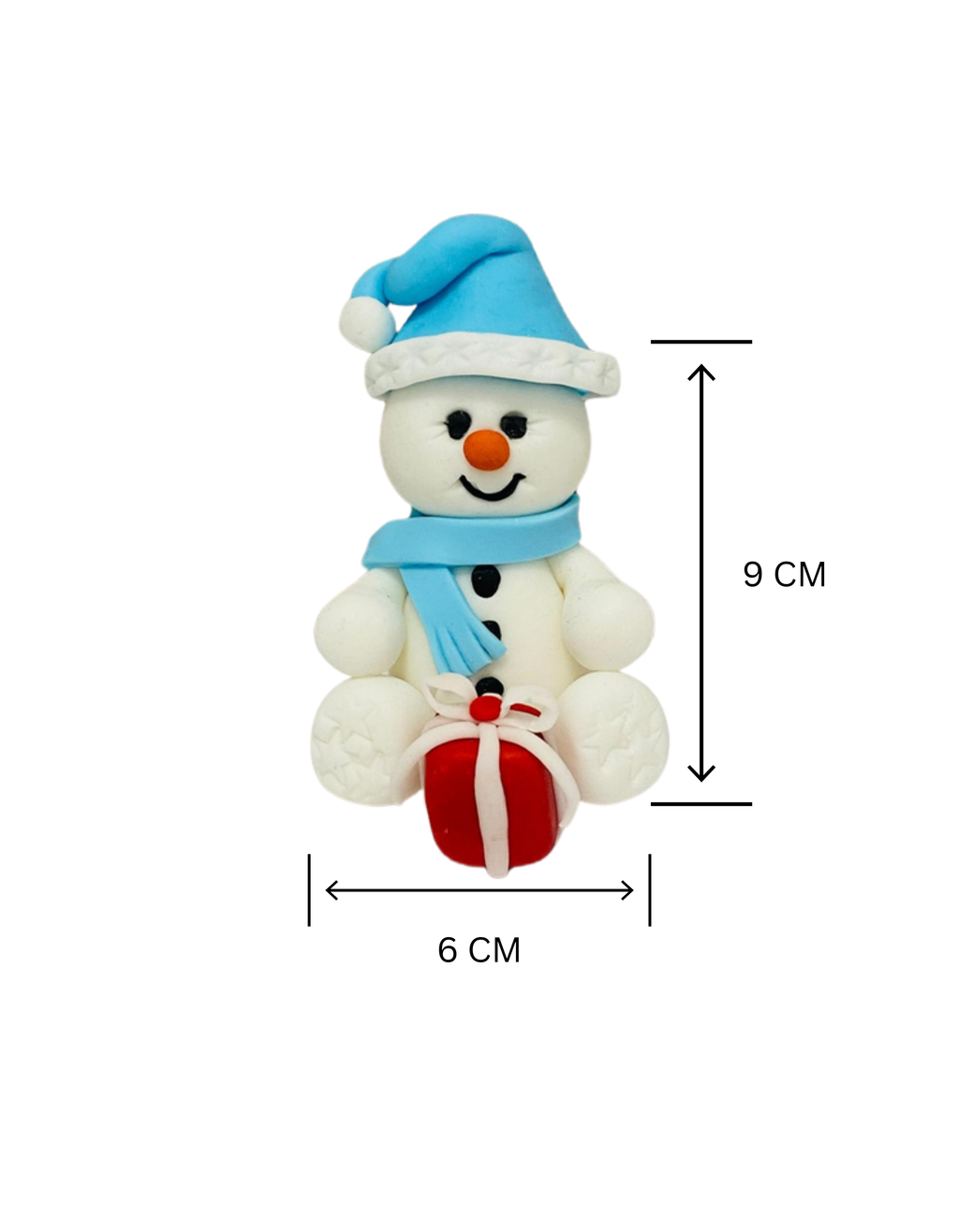 Figurina pentru tort in forma de om de zapada