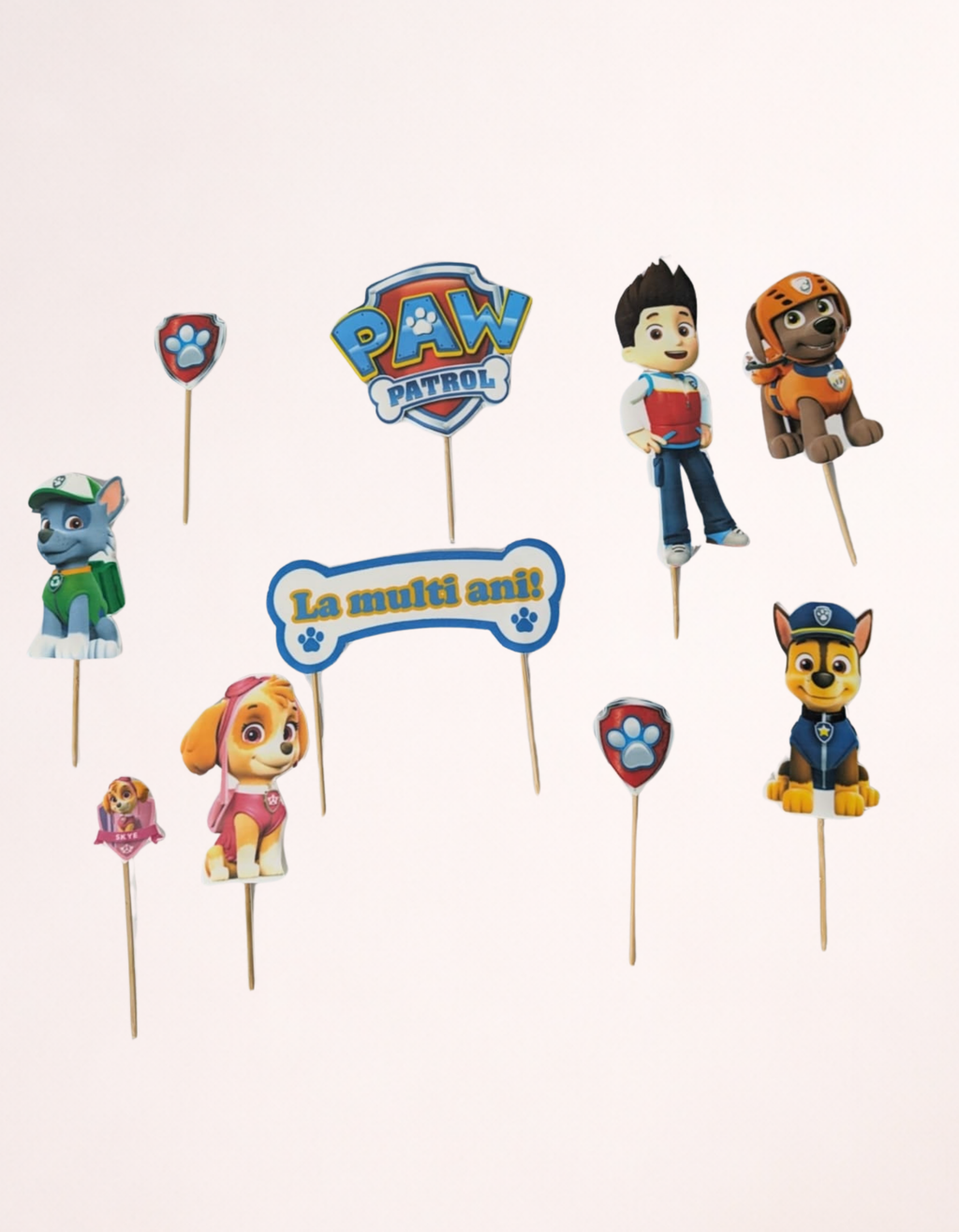 Figurina pentru tort din pasta de zahar in forma de Paw Patrol
