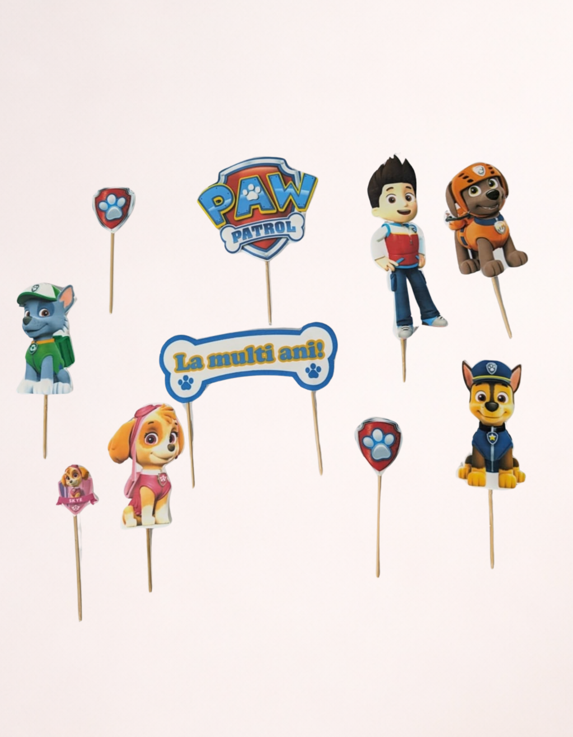Figurina pentru tort din pasta de zahar in forma de Paw Patrol