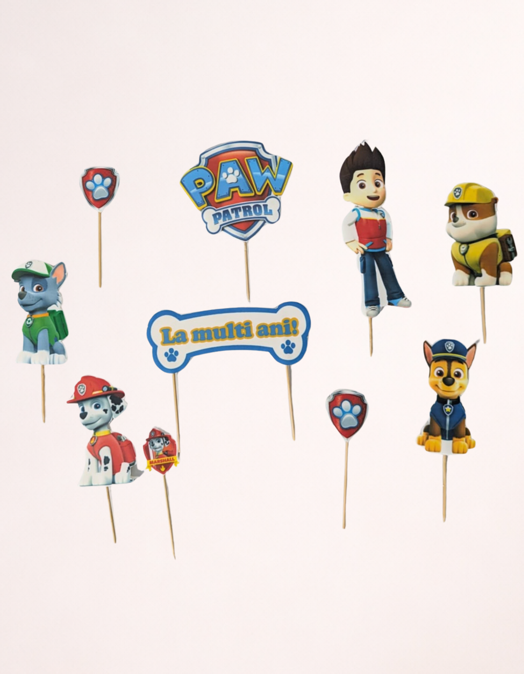 Figurina pentru tort din pasta de zahar in forma de Paw Patrol
