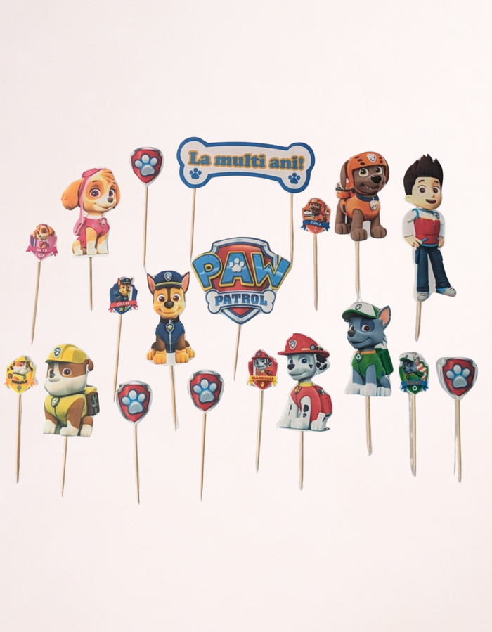 Figurina pentru tort din pasta de zahar in forma de Paw Patrol