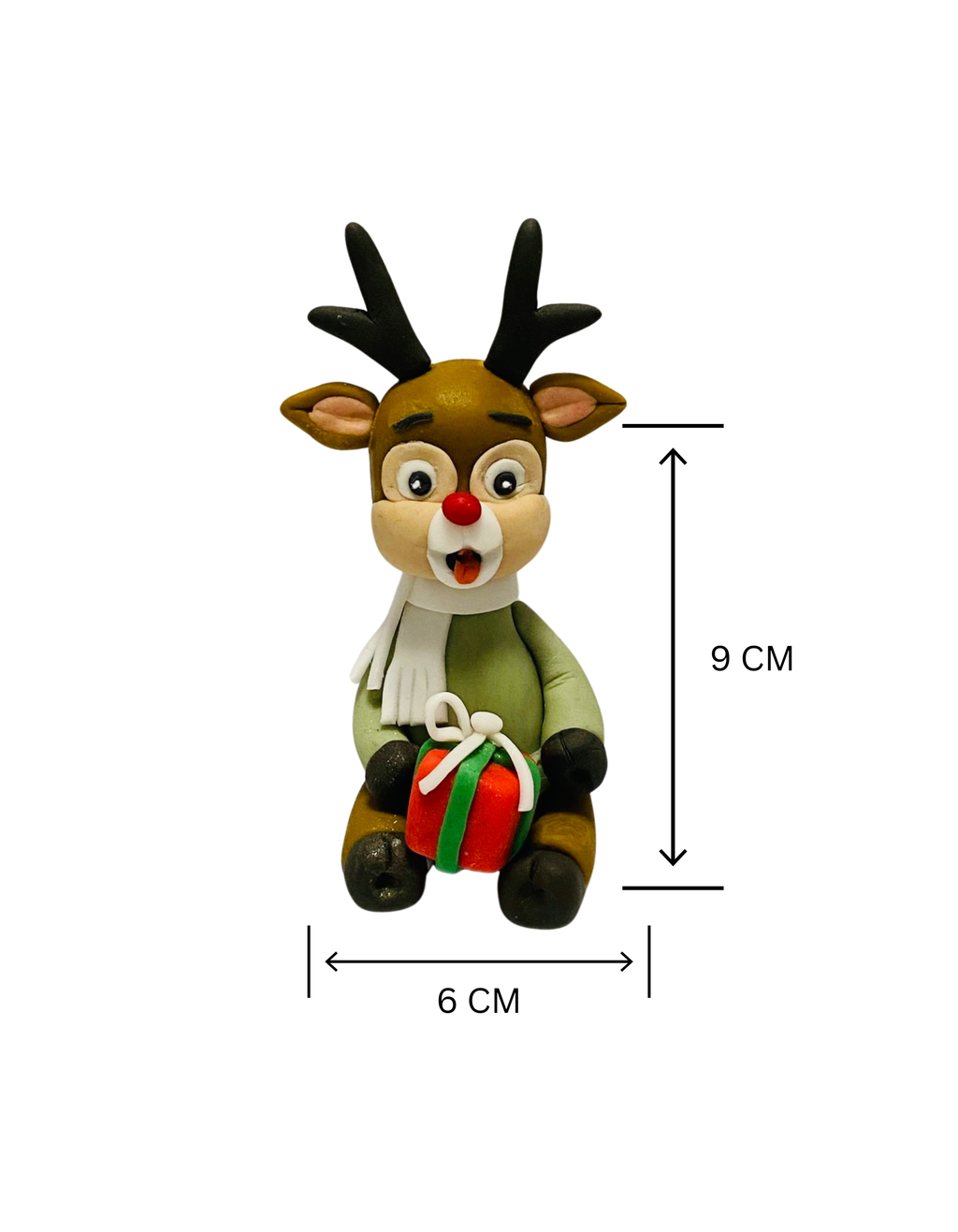 Figurina pentru tort in forma de ren de Craciun