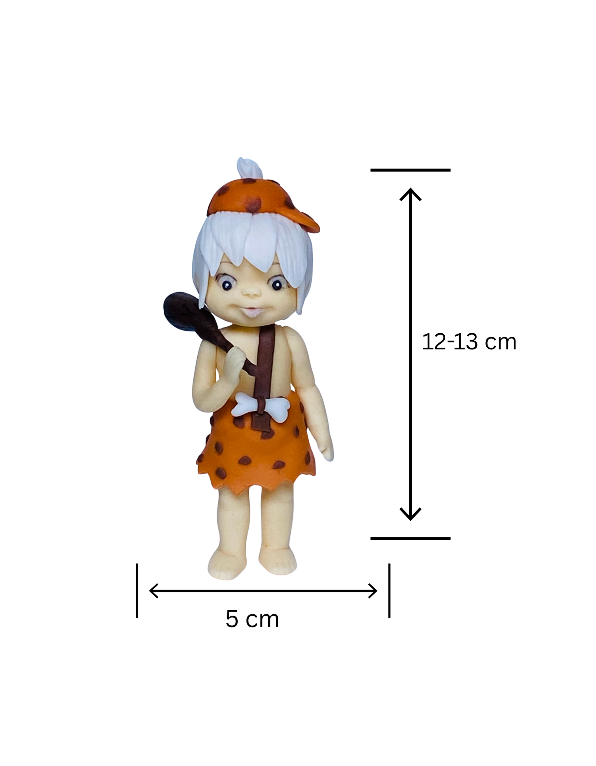 Figurina pentru tort din pasta de zahar in forma de Bamm Bamm. Topper tort