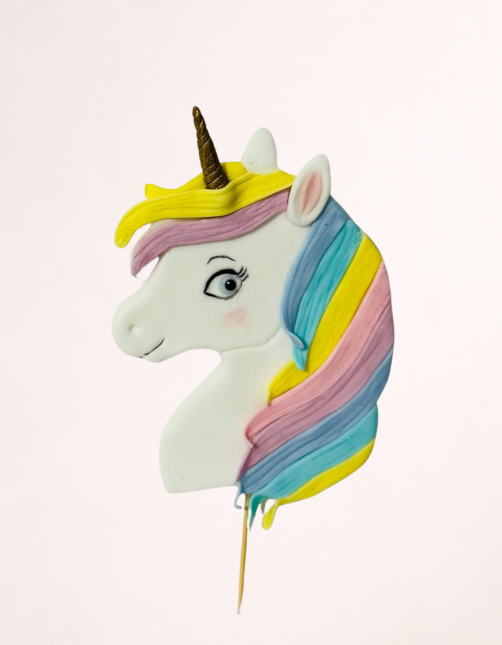 Figurina pentru tort din pasta de zahar in forma de unicorn