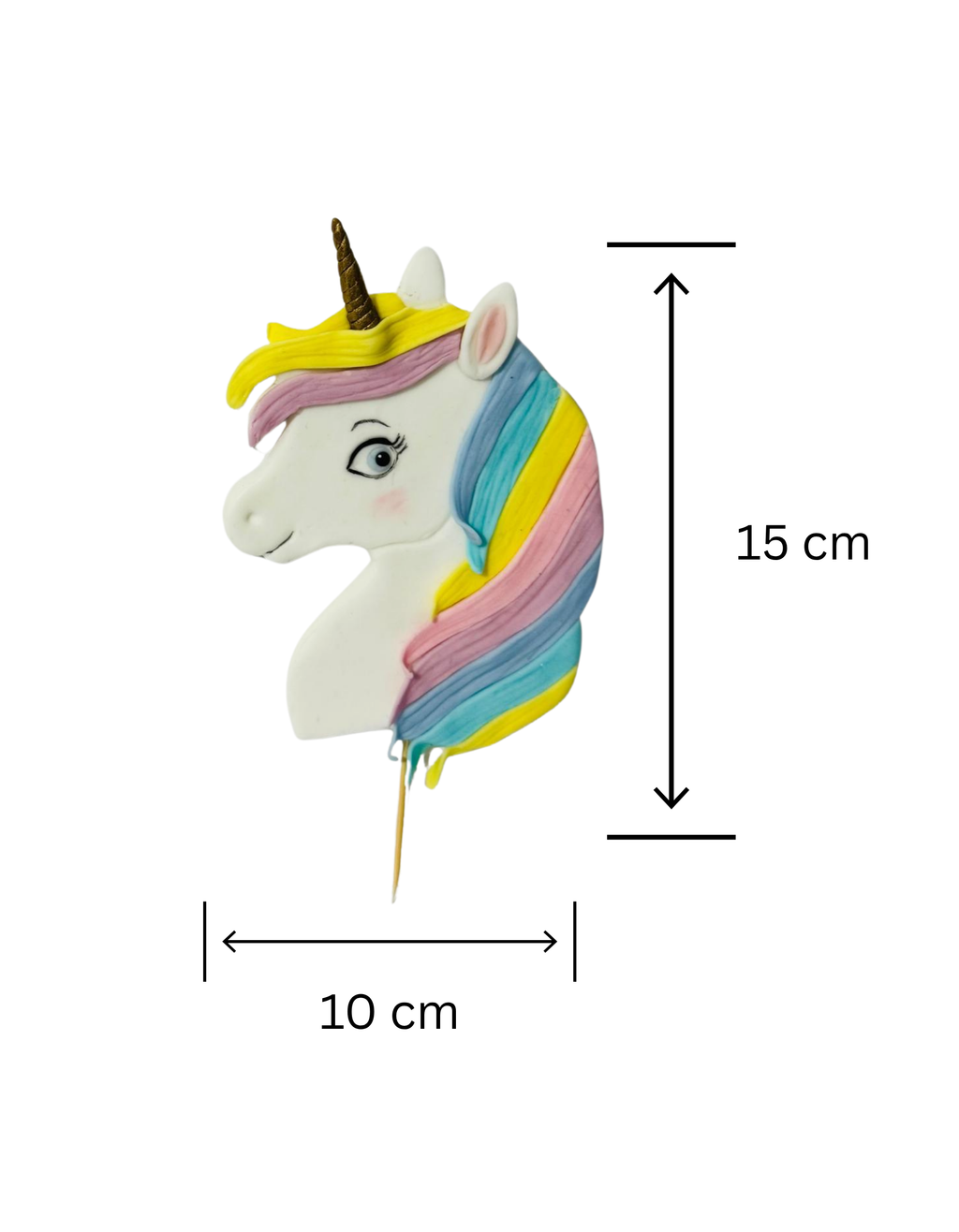 Figurina pentru tort din pasta de zahar in forma de unicorn
