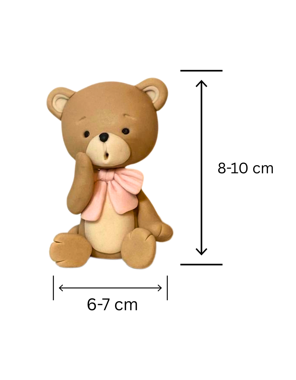 Figurina pentru tort din pasta de zahar in forma de ursulet