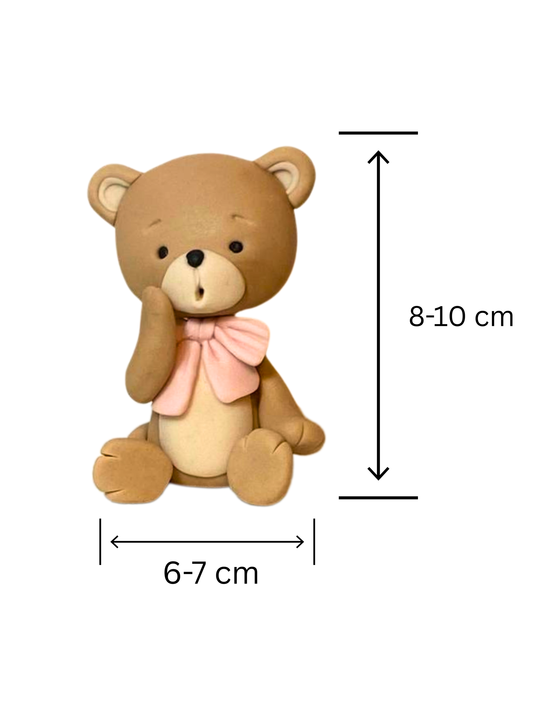 Figurina pentru tort din pasta de zahar in forma de ursulet