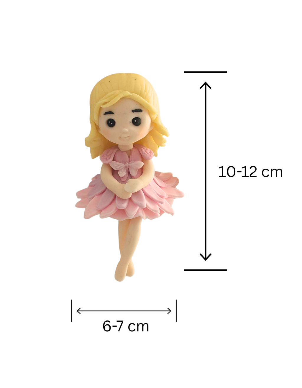 Figurina pentru tort din pasta de zahar in forma de Zana Florilor