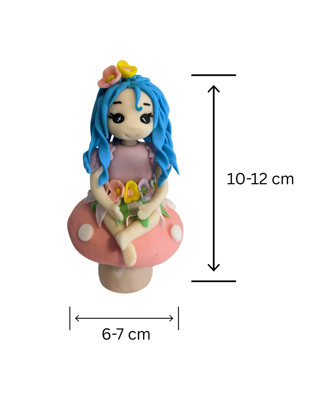 Figurina pentru tort din pasta de zahar in forma de Zana Magica