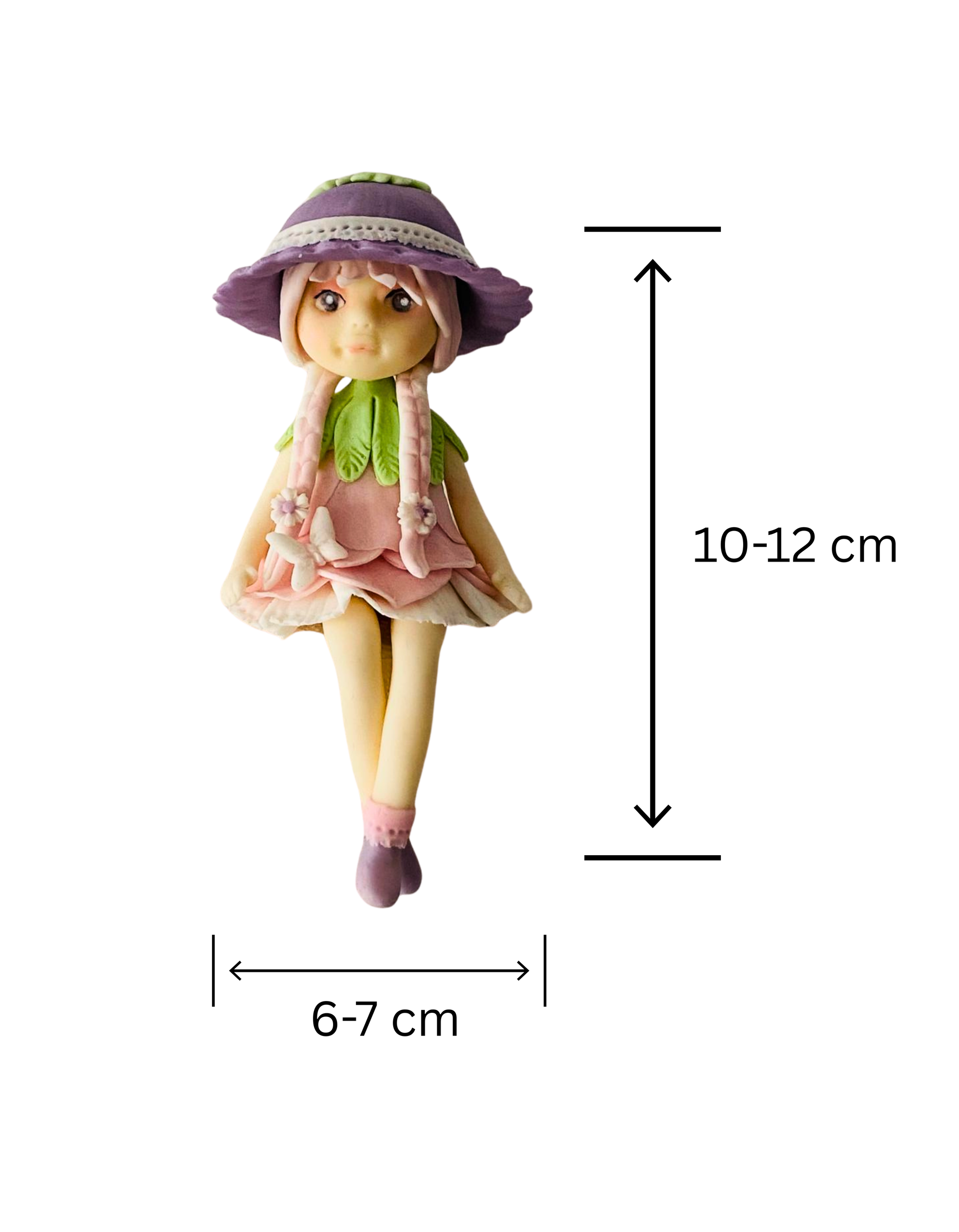 Figurina pentru tort din pasta de zahar in forma de zana primaverii