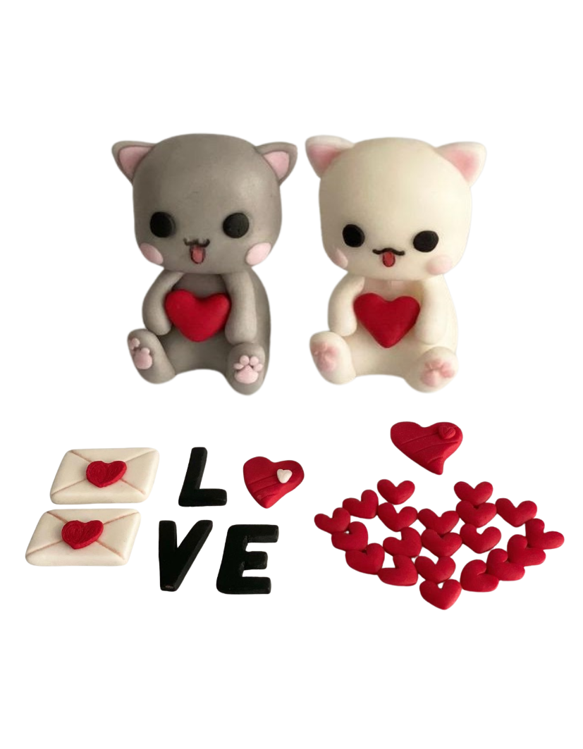 Set figurine pentru tort pentru Valentine's Day