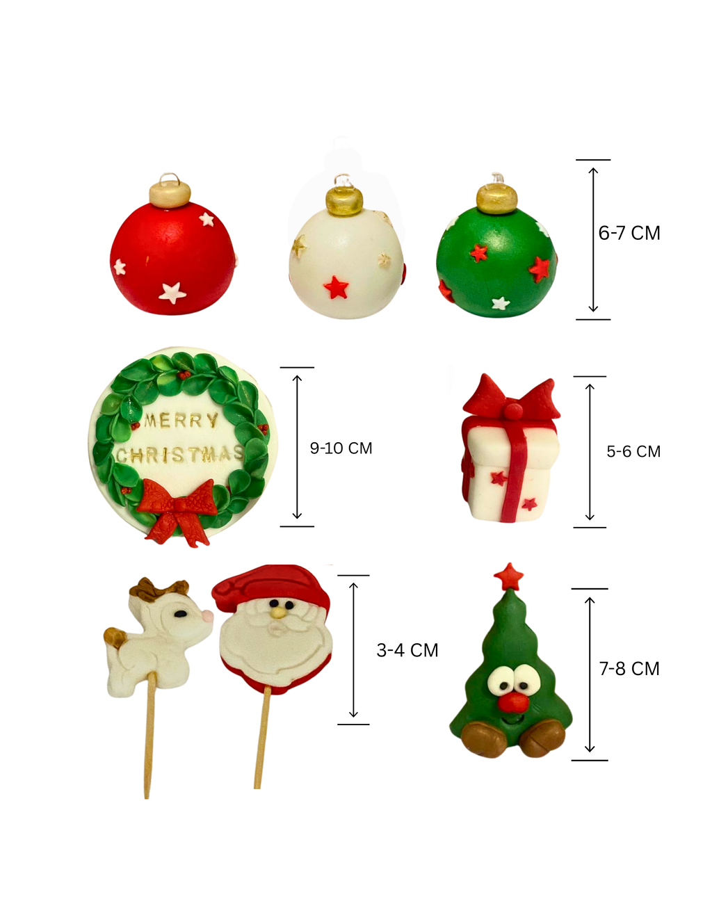 Set figurine pentru tort Craciun
