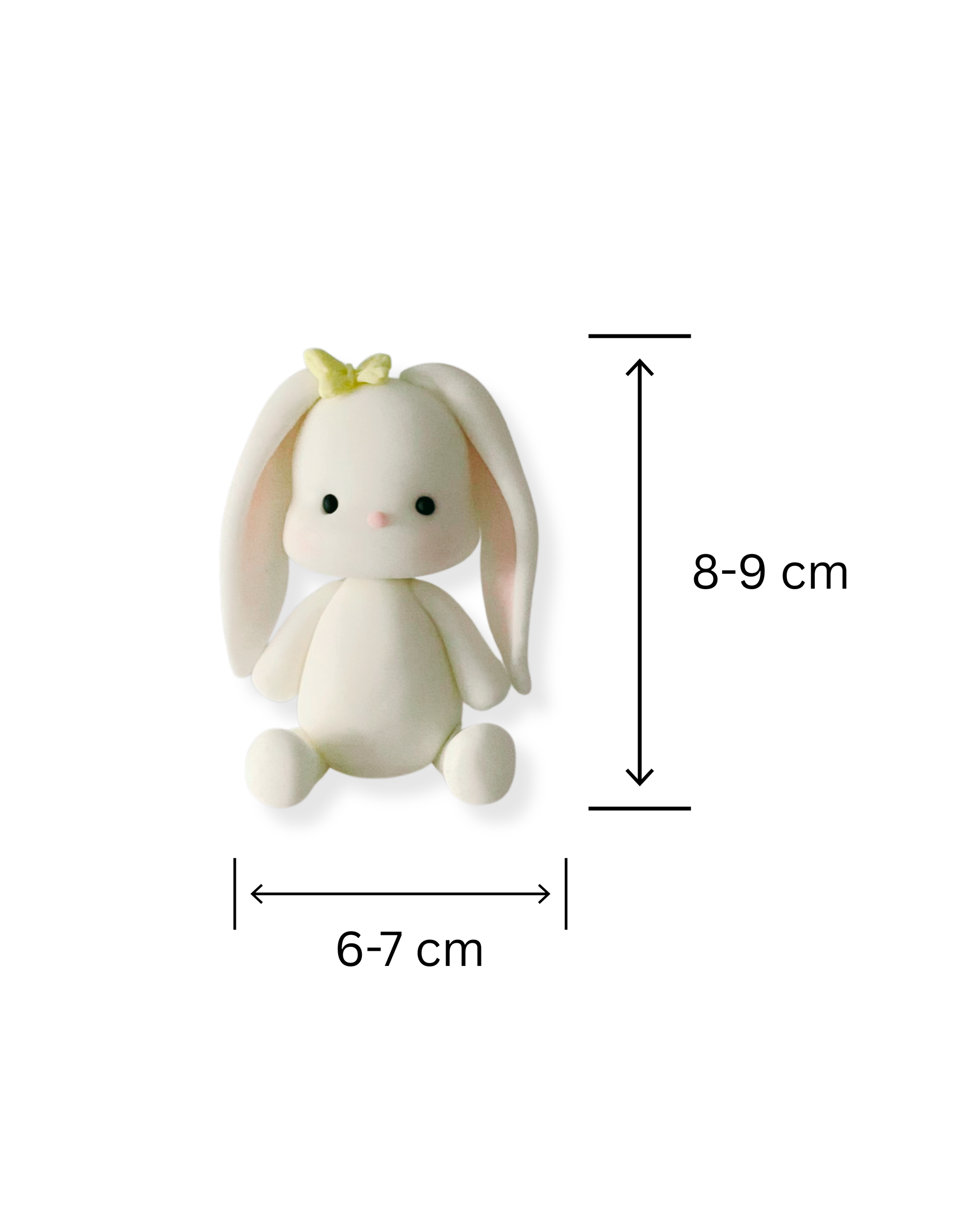 Set figurine pentru tort din pasta de zahar in forma de Iepuras de Paste