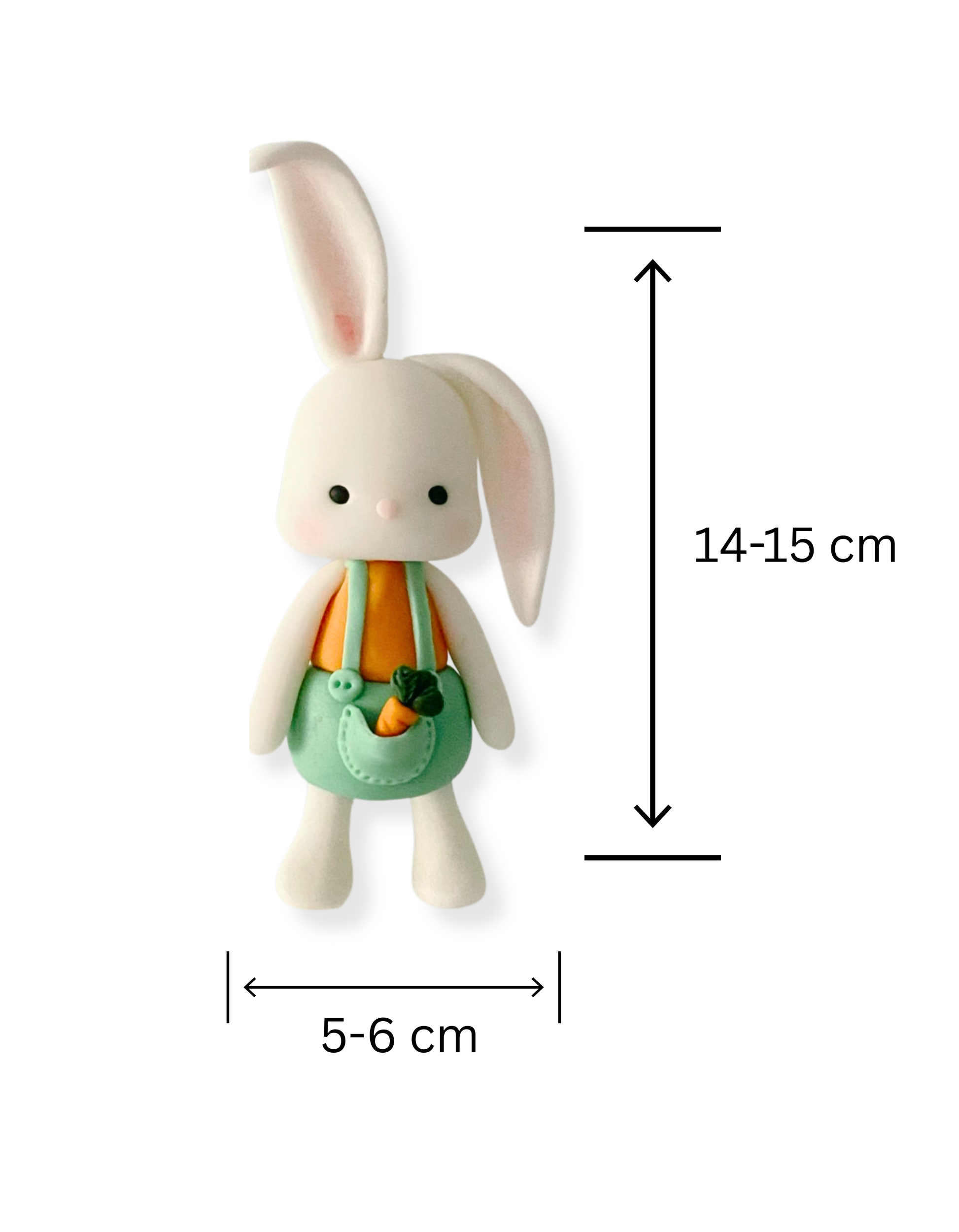 Set figurine pentru tort din pasta de zahar in forma de Iepuras de Paste