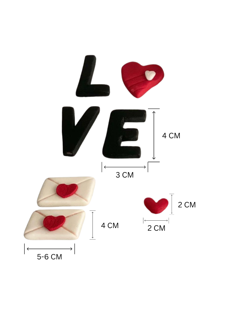Set figurine pentru tort pentru Valentine's Day