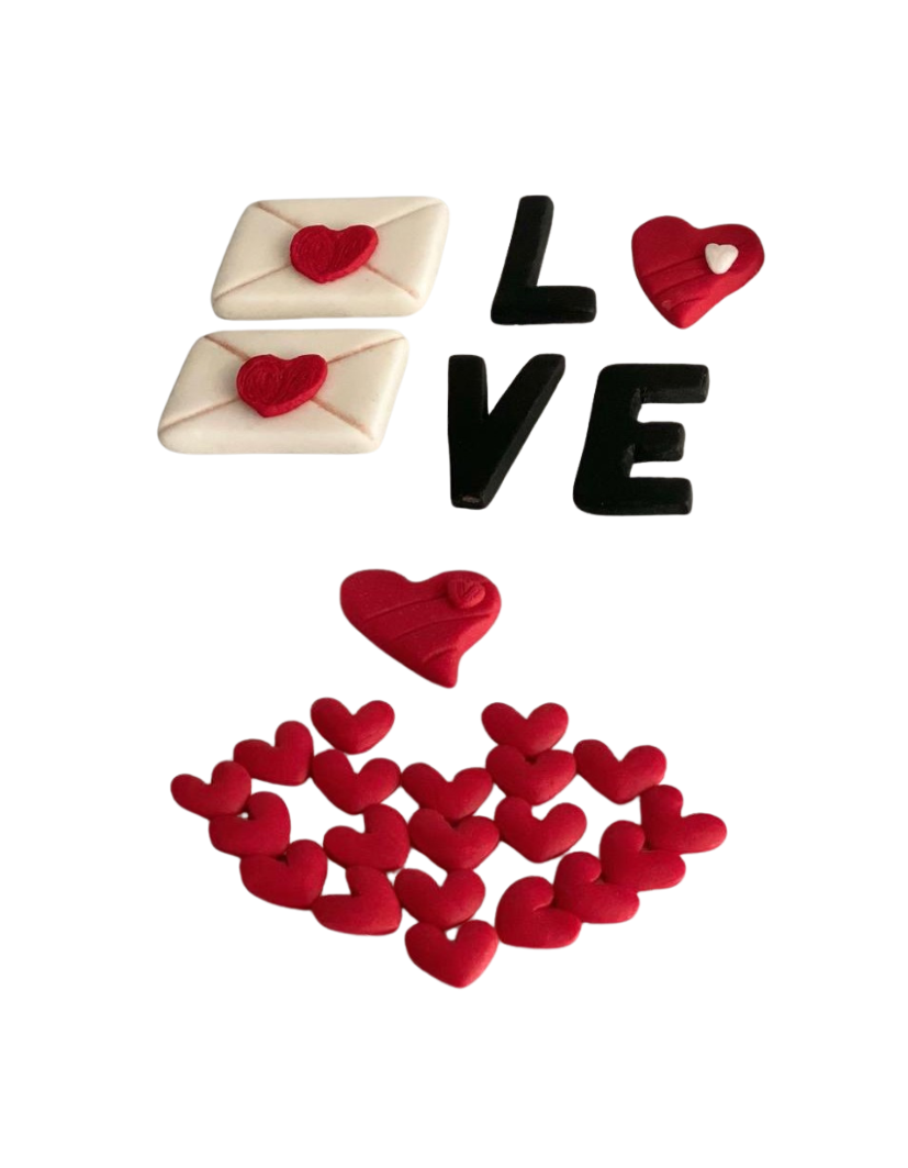 Set figurine pentru tort pentru Valentine's Day