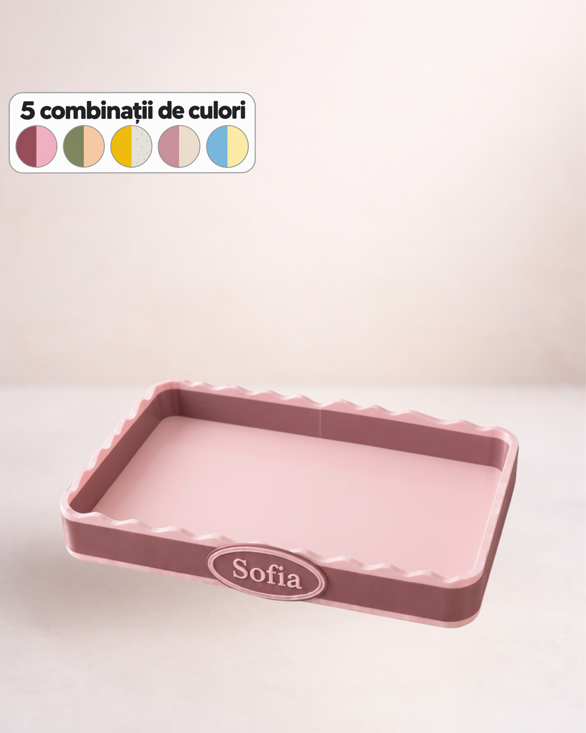 Tava pentru prajituri personalizata. Ideala pentru candy-bar la botez si aniversare.